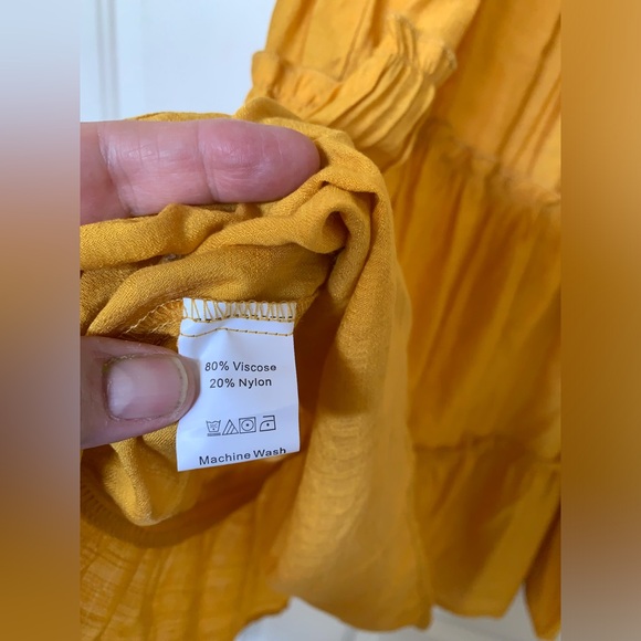 Gold Sundress With Tie Straps 🌴 - Picture 5 of 6